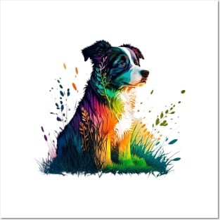 Australian Shepherd - Colorful painting Posters and Art